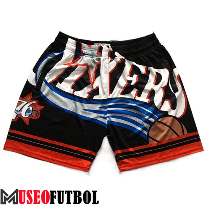 Cortos NBA Philadelphia 76ers Negro