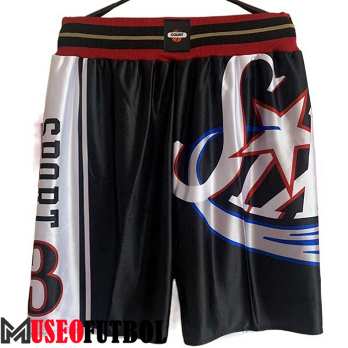 Cortos NBA Philadelphia 76ers Negro