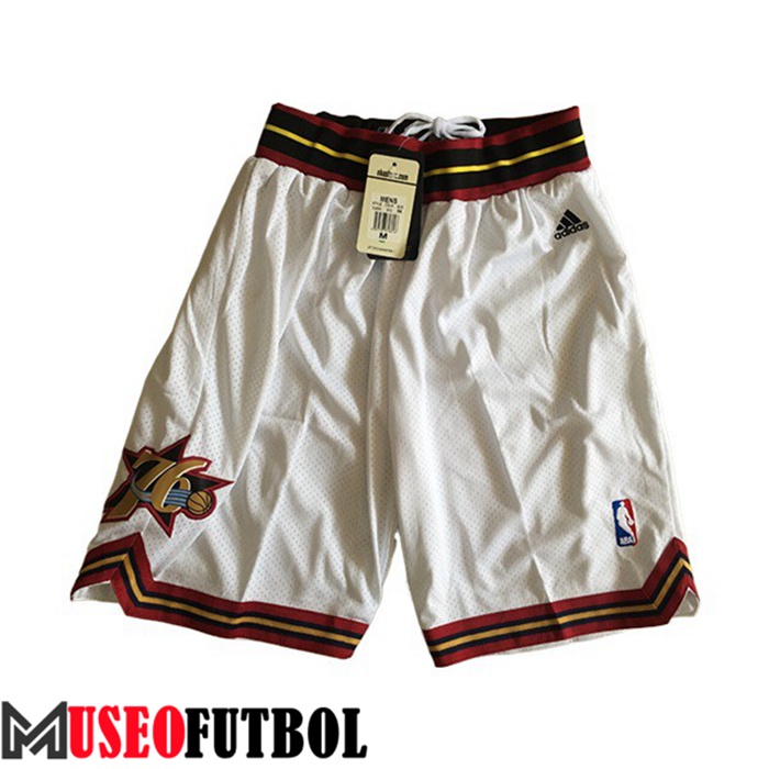 Cortos NBA Philadelphia 76ers Blanco