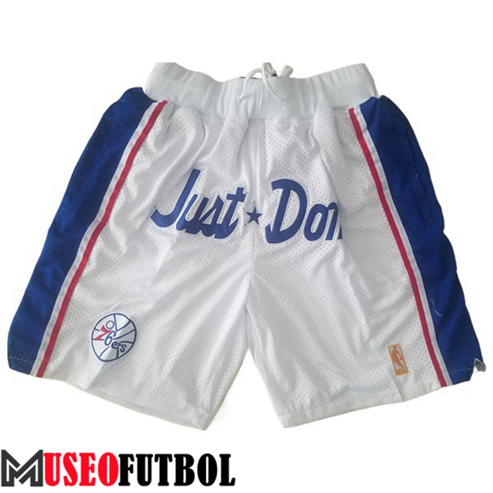 Cortos NBA Philadelphia 76ers Blanco