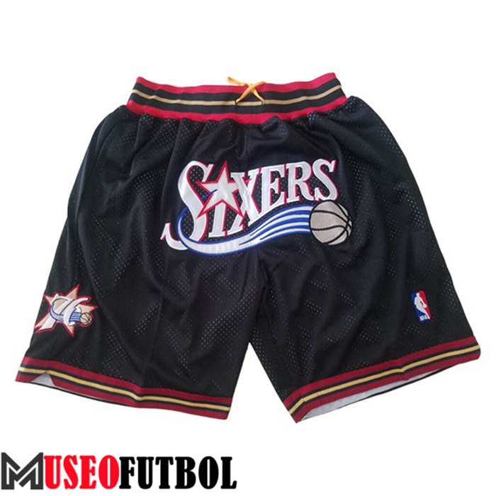 Cortos NBA Philadelphia 76ers Negro