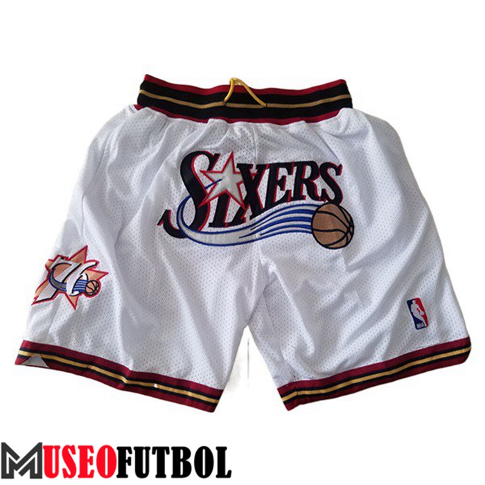 Cortos NBA Philadelphia 76ers Blanco