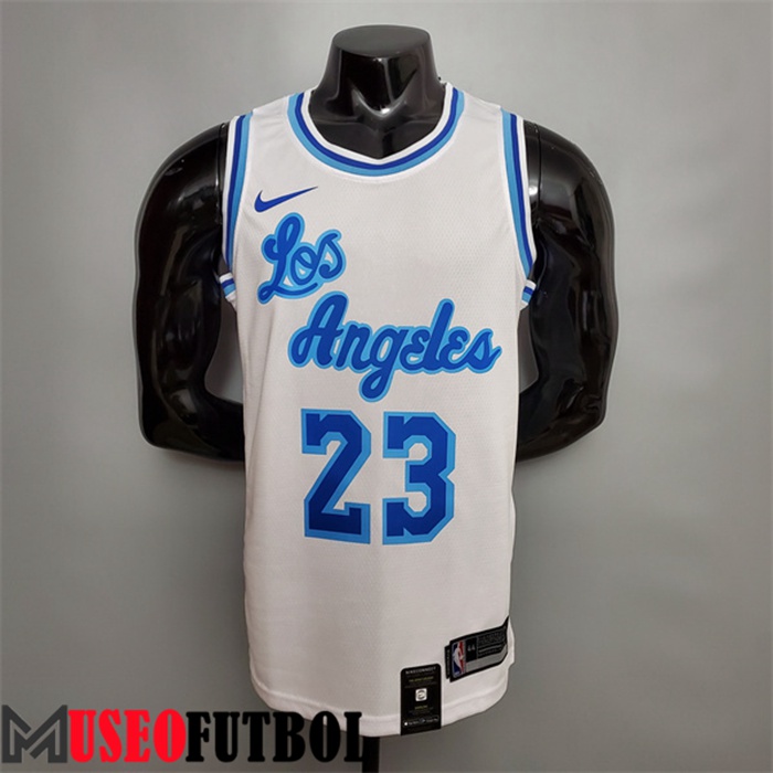 Camiseta Los Angeles Lakers (James #23) Blanco Retro Night