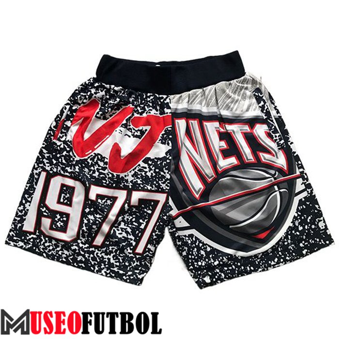 Cortos NBA Brooklyn Nets Negro/Blanco