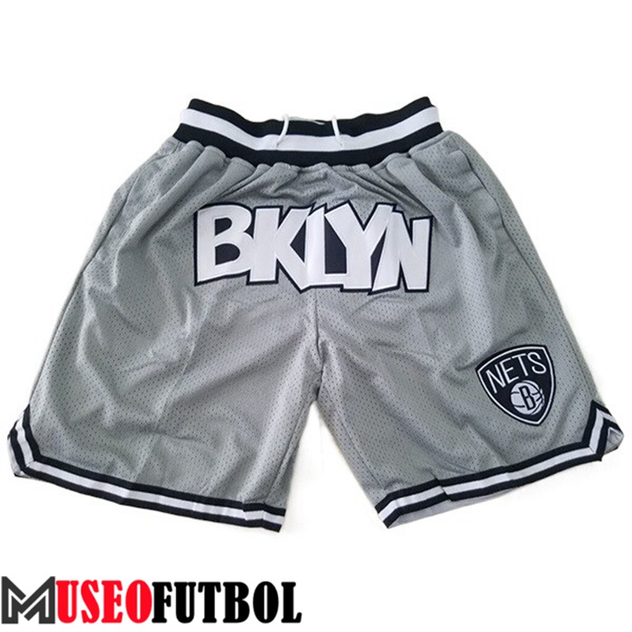 Cortos NBA Brooklyn Nets Gris