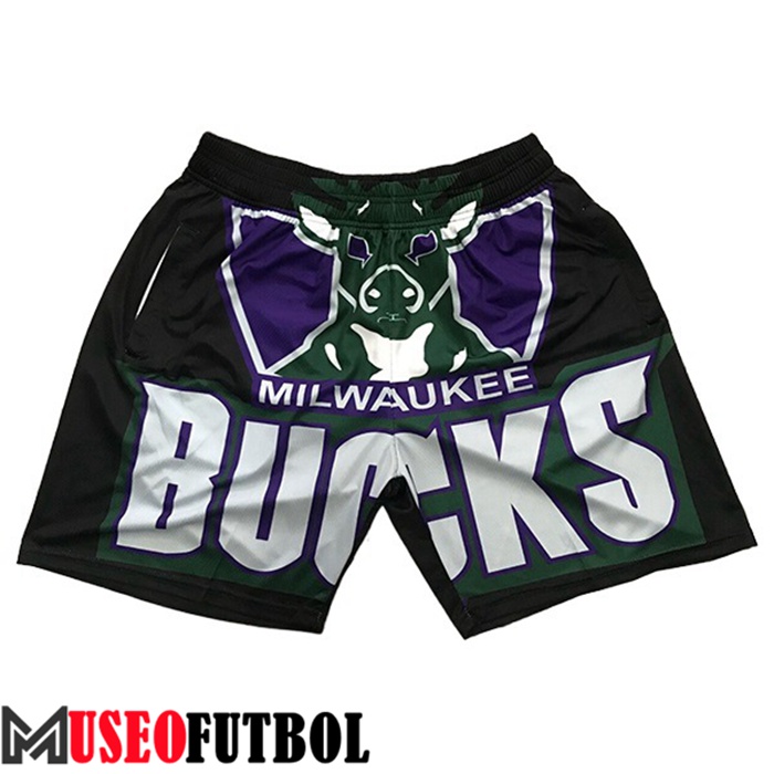 Cortos NBA Milwaukee Bucks Negro