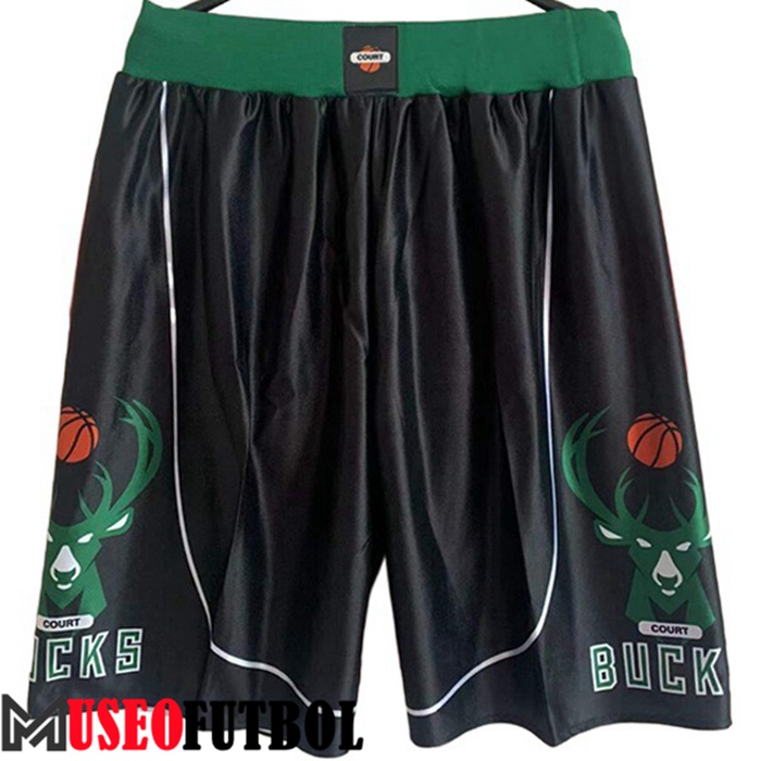 Cortos NBA Milwaukee Bucks Negro