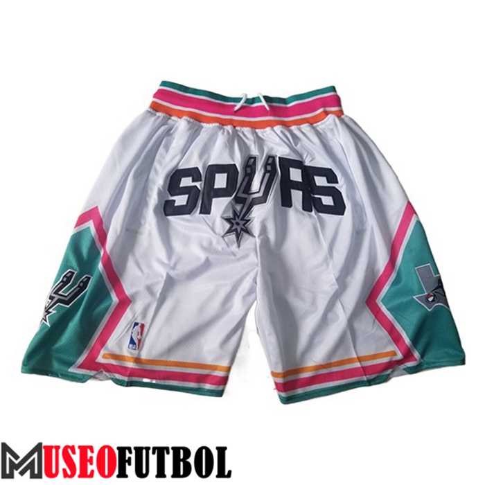 Cortos NBA San Antonio Spurs Blanco