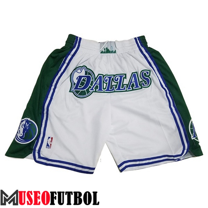 Cortos NBA Dallas Mavericks Blanco