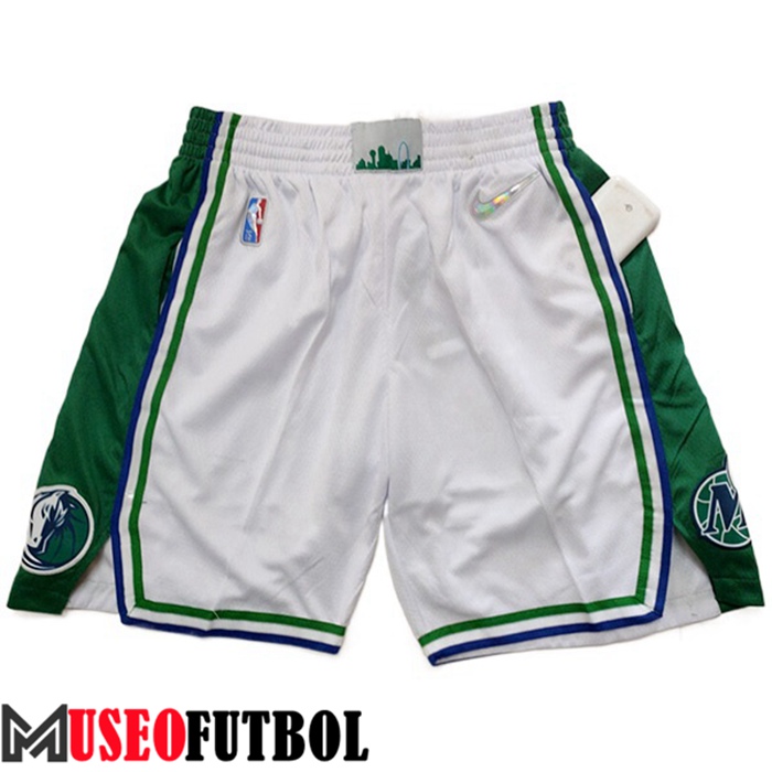 Cortos NBA Dallas Mavericks Blanco