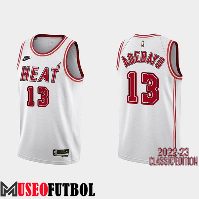 Camiseta Miami Heat (ADEBAYO #13) 2022/23 Blanco