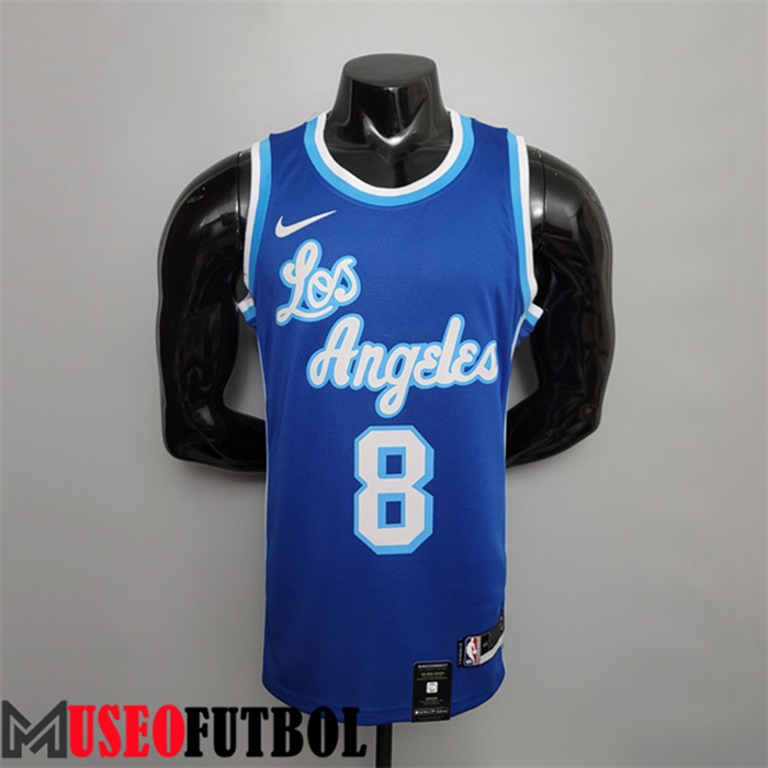 Camiseta Los Angeles Lakers (Bryant #8) Azul Retro Night