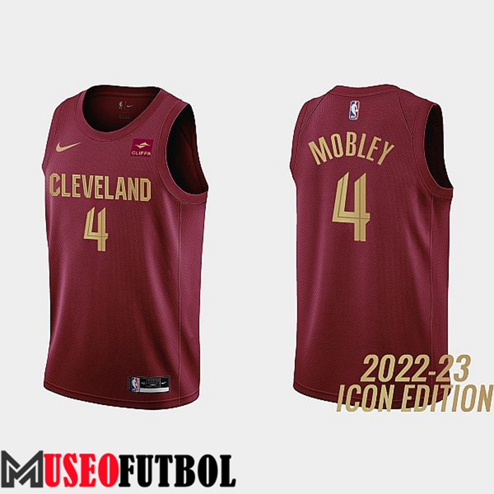 Camiseta Cleveland Cavaliers (MOBLEY #4) 2022/23 Rojo Oscuro