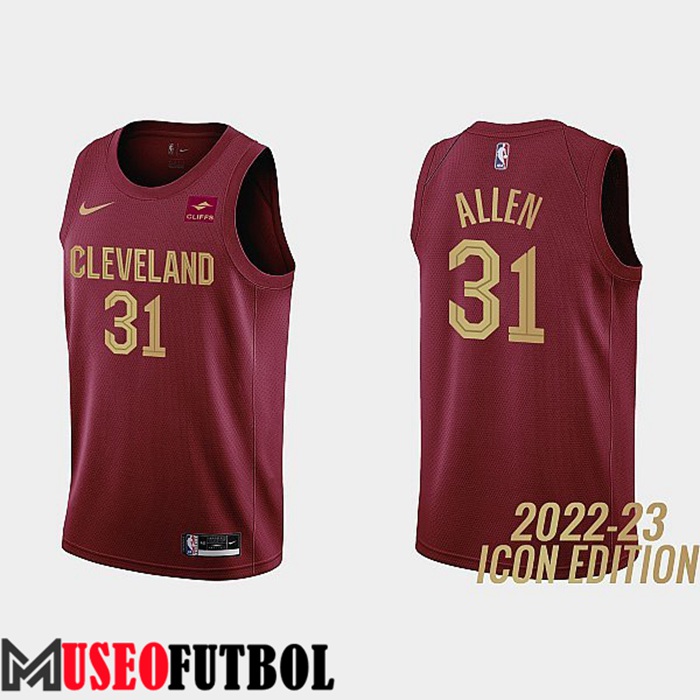 Camiseta Cleveland Cavaliers (ALLEN #31) 2022/23 Rojo Oscuro