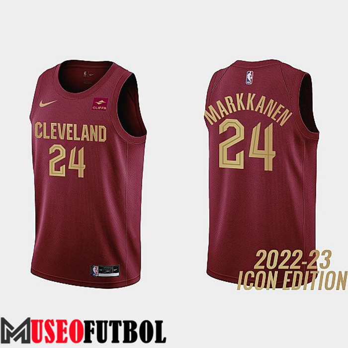 Camiseta Cleveland Cavaliers (MARKKANEN #24) 2022/23 Rojo Oscuro