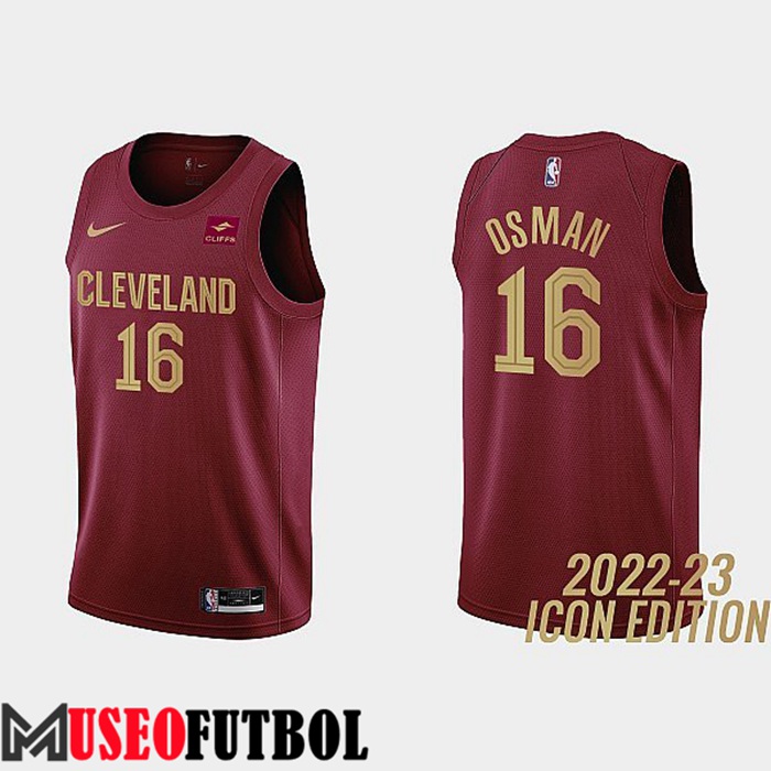 Camiseta Cleveland Cavaliers (OSMAN #16) 2022/23 Rojo Oscuro