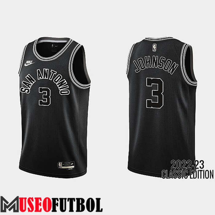 Camiseta San Antonio Spurs (JOHNSON #3) 2022/23 Negro