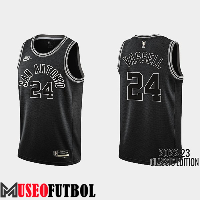 Camiseta San Antonio Spurs (VASSELL #24) 2022/23 Negro