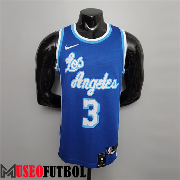 Camiseta Los Angeles Lakers (Davis #3) Azul Retro Night