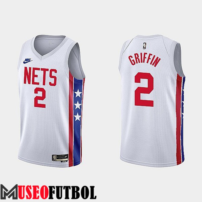 Camiseta Brooklyn Nets (GRIFFIN #2) 2022/23 Blanco