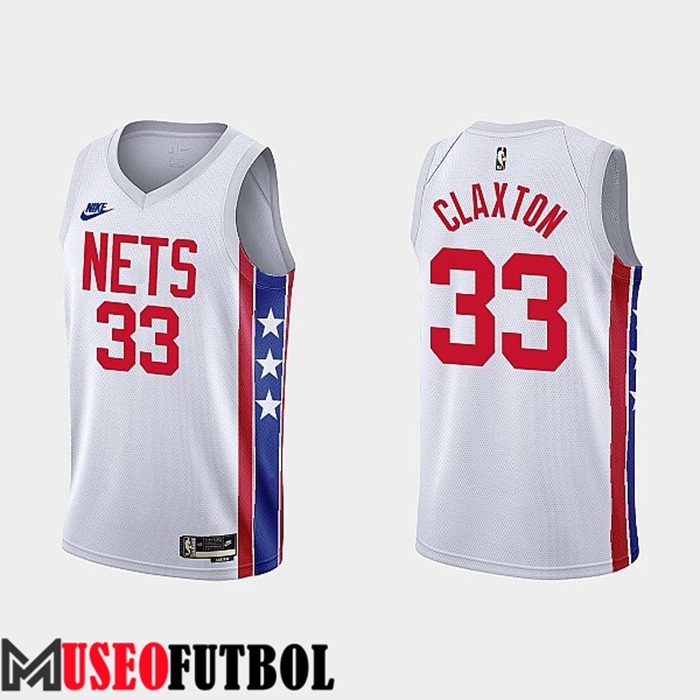 Camiseta Brooklyn Nets (CLAXTON #33) 2022/23 Blanco