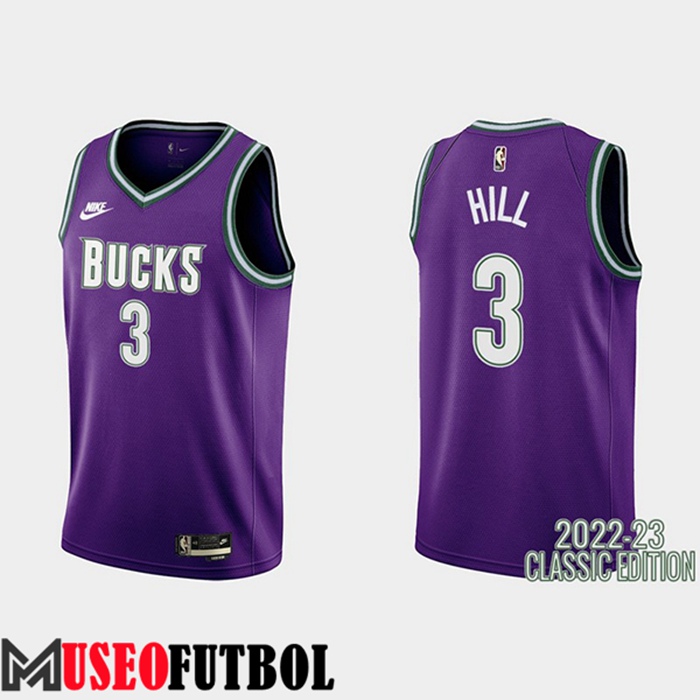 Camiseta Brooklyn Nets (HILL #3) 2022/23 Púrpura