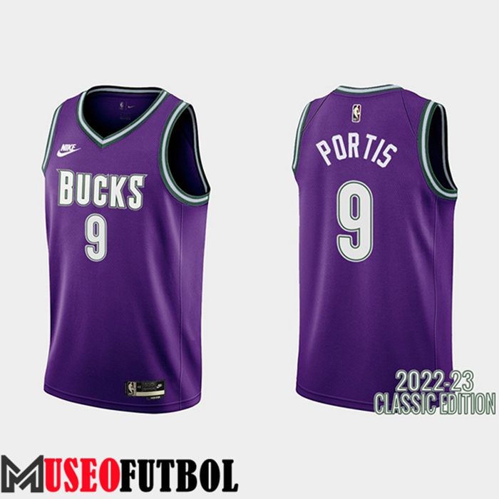 Camiseta Brooklyn Nets (PORTIS #9) 2022/23 Púrpura