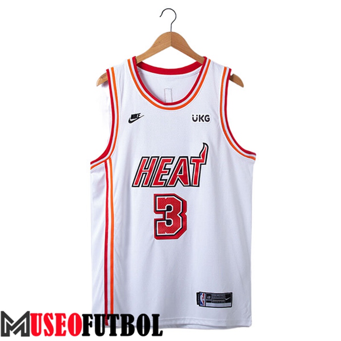 Camiseta Miami Heat (WADE #3) 2022/23 Blanco