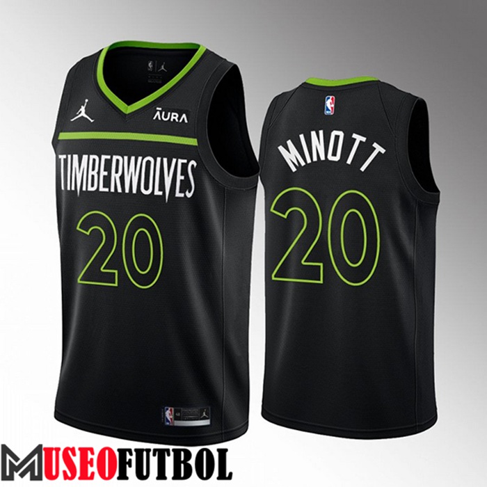 Camiseta Minnesota Timberwolves (MINOTT #20) 2022/23 Negro