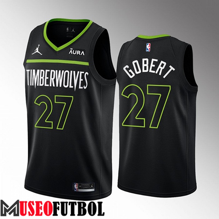 Camiseta Minnesota Timberwolves (GOBERT #27) 2022/23 Negro