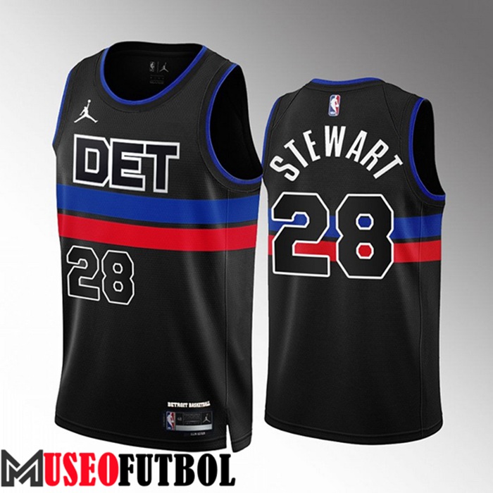 Camiseta Detroit Pistons (STEWART #28) 2022/23 Negro