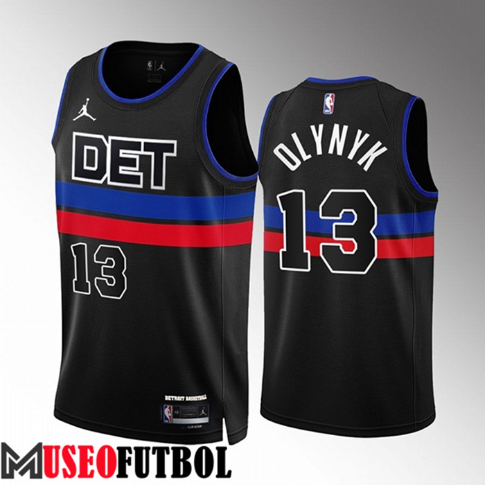 Camiseta Detroit Pistons (OLYNYK #13) 2022/23 Negro