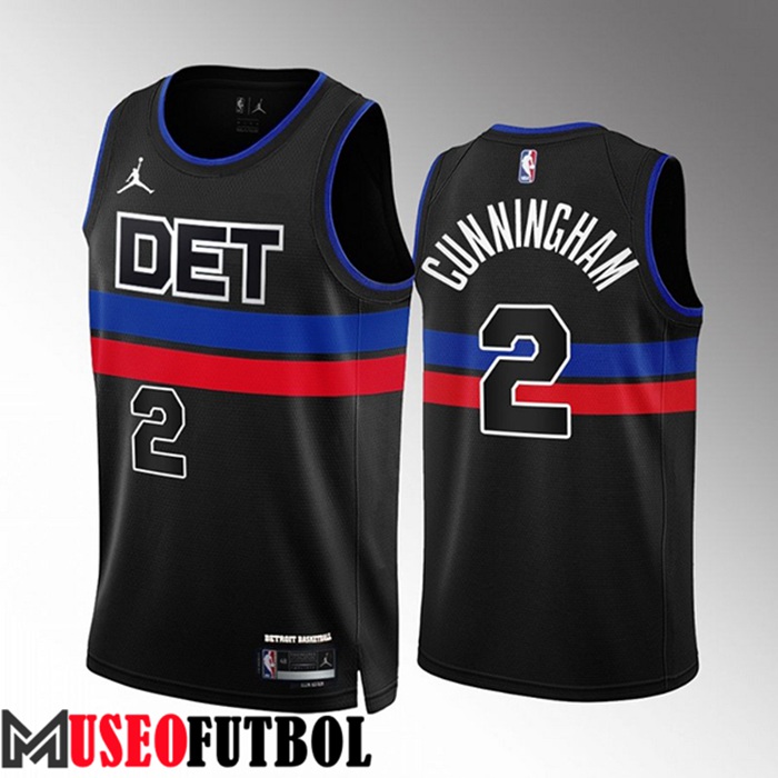 Camiseta Detroit Pistons (CUNNINGHAM #2) 2022/23 Negro