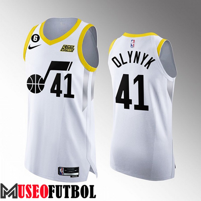 Camiseta Utah Jazz (OLYNYK #41) 2022/23 Blanco