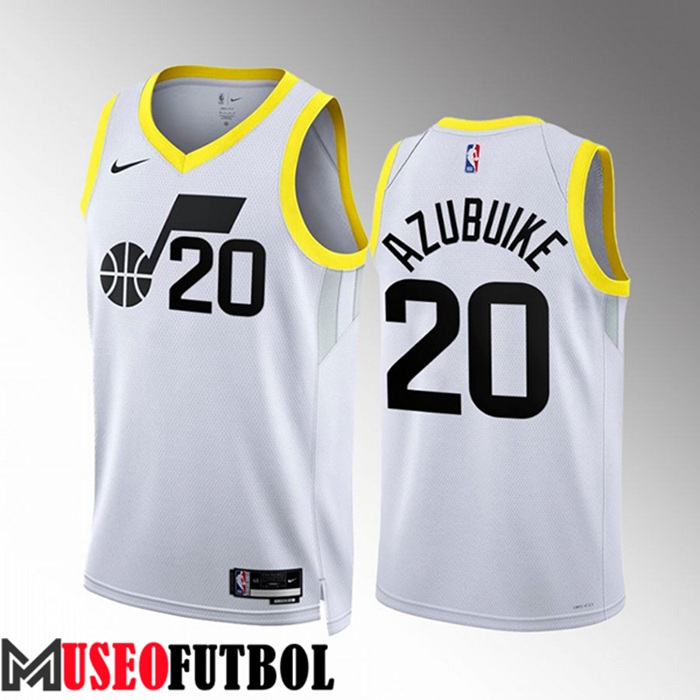 Camiseta Utah Jazz (AZUBUIKE #20) 2022/23 Blanco