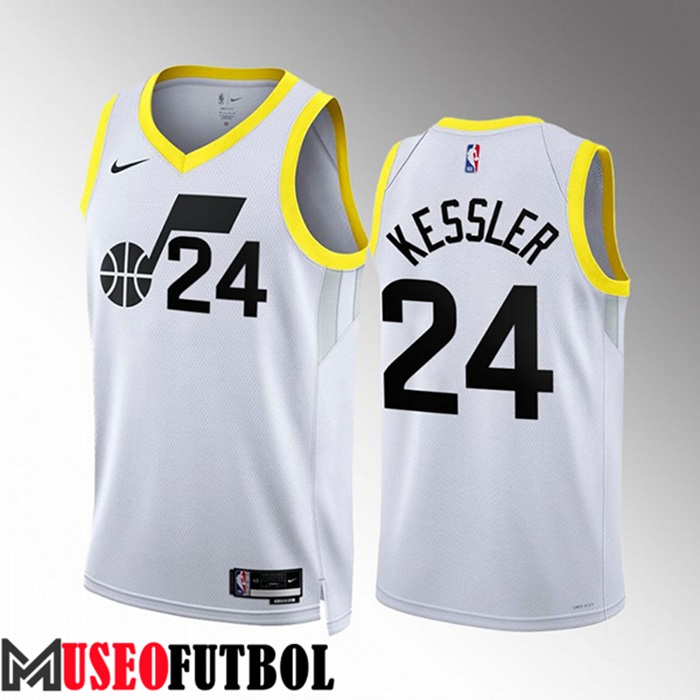 Camiseta Utah Jazz (KESSLER #24) 2022/23 Blanco