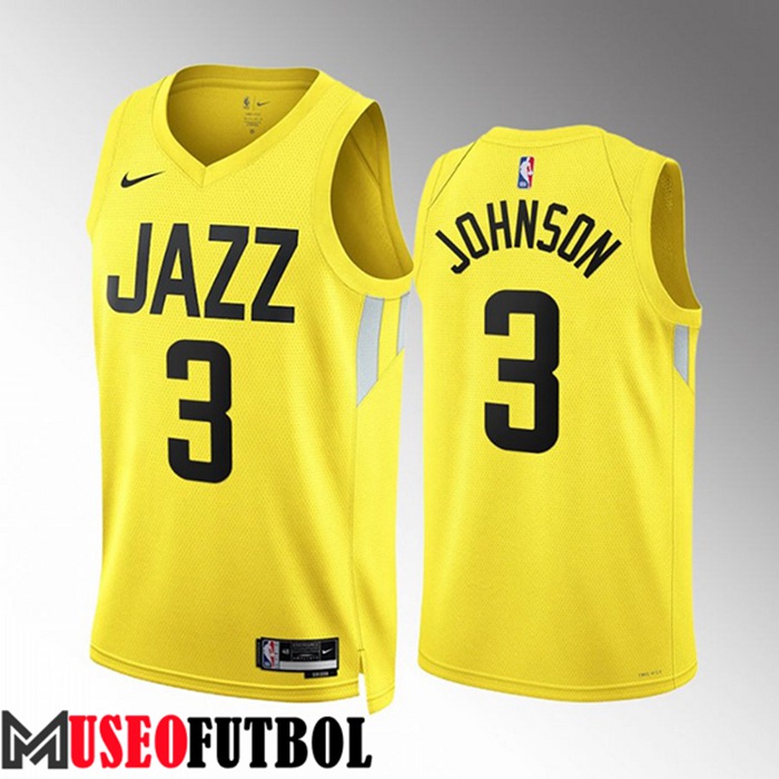 Camiseta Utah Jazz (JOHNSON #3) 2022/23 Amarillo