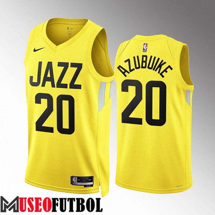 Camiseta Utah Jazz (AZUBUIKE #20) 2022/23 Amarillo