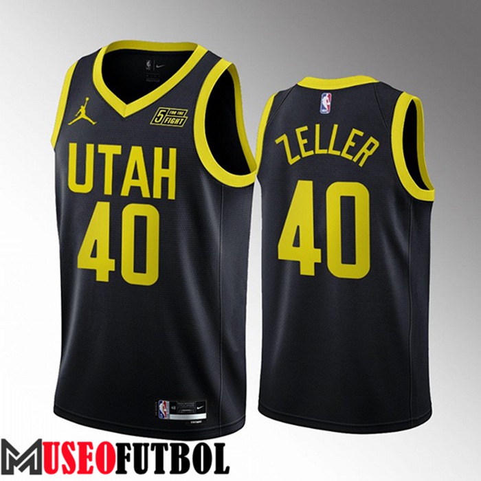 Camiseta Utah Jazz (ZELLER #40) 2022/23 Negro