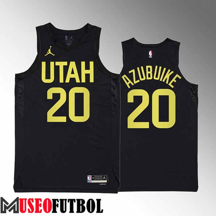 Camiseta Utah Jazz (AZUBUIKE #20) 2022/23 Negro