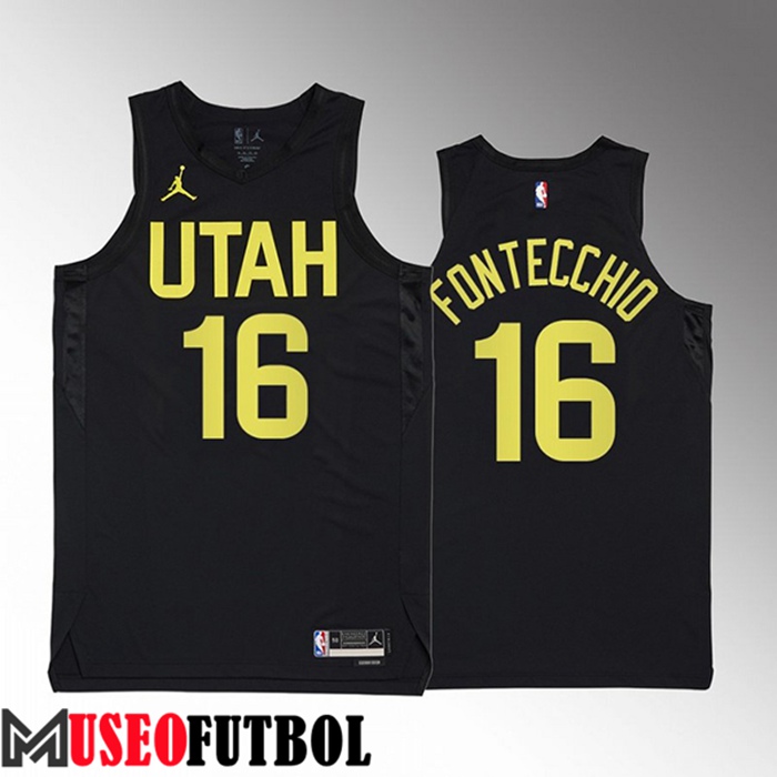 Camiseta Utah Jazz (FONTECCHIO #16) 2022/23 Negro