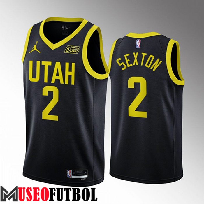 Camiseta Utah Jazz (SEXTON #2) 2022/23 Negro