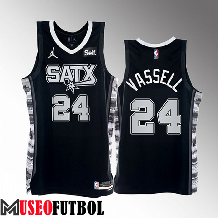 Camiseta San Antonio Spurs (VASSELL #24) 2022/23 Negro