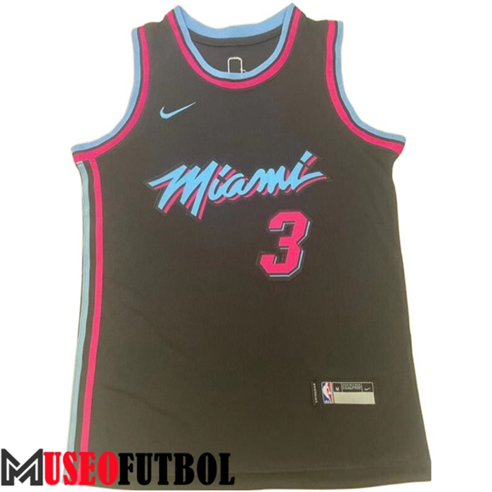 Camiseta Miami Heat (WADE #3) 2022/23 Negro