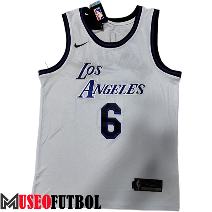 Camiseta Los Angeles Lakers (KING JAMES #6) 2022/23 Blanco