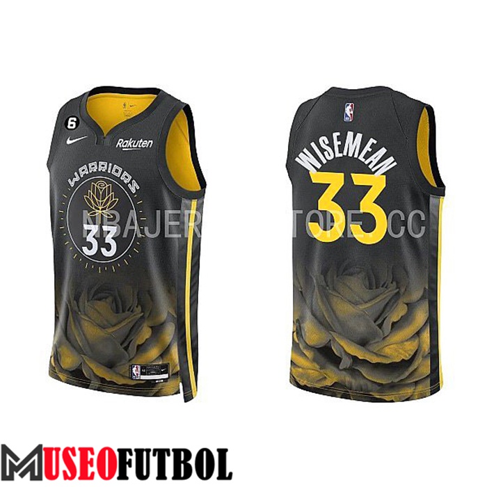 Camiseta Golden State Warriors(WISEMEAN #33) 2022/23 Negro/Amarillo