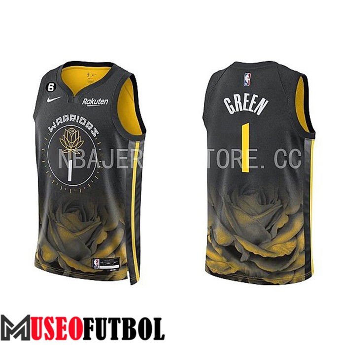 Camiseta Golden State Warriors(GREEN #1) 2022/23 Negro/Amarillo