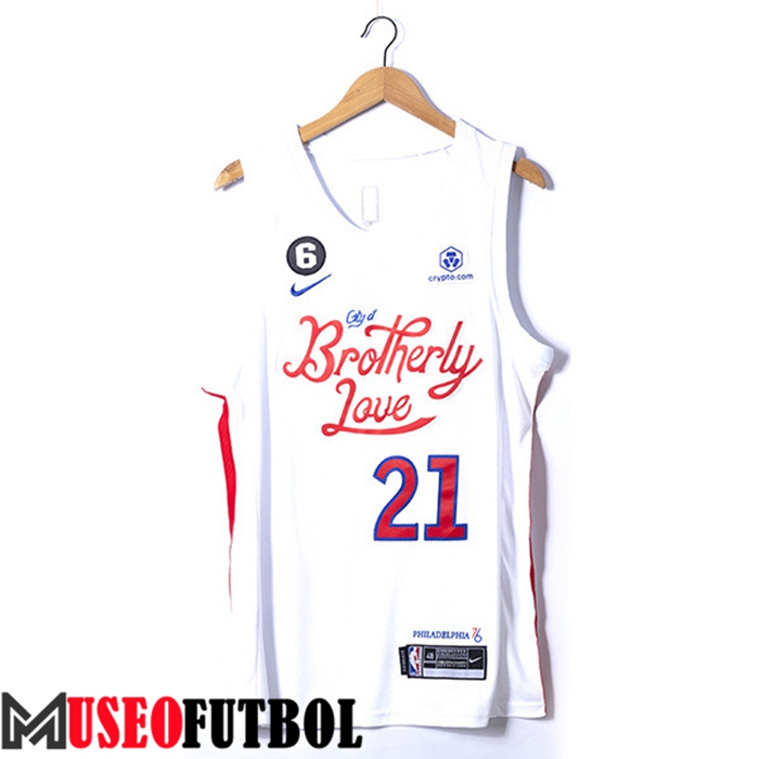 Camiseta Philadelphia 76ers(EMBID #21) 2022/23 Blanco