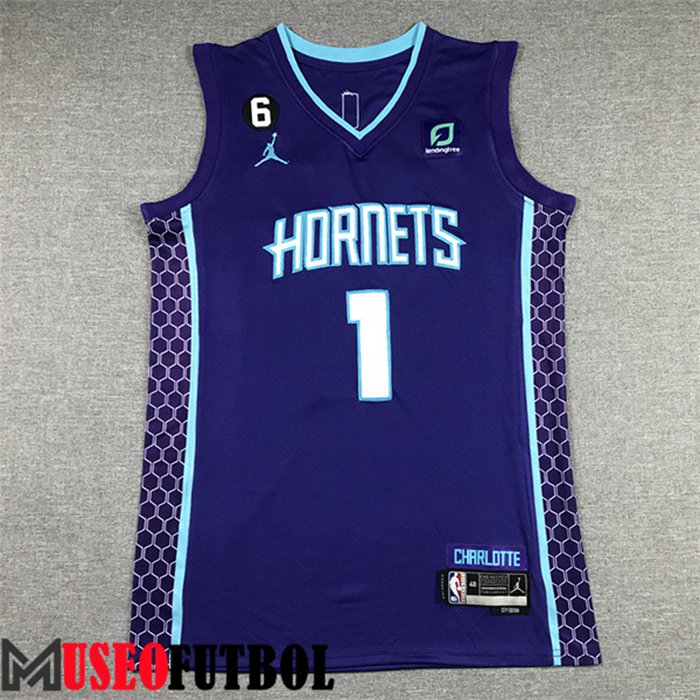 Camiseta Charlotte Hornets(BALL #1) 2022/23 Púrpura