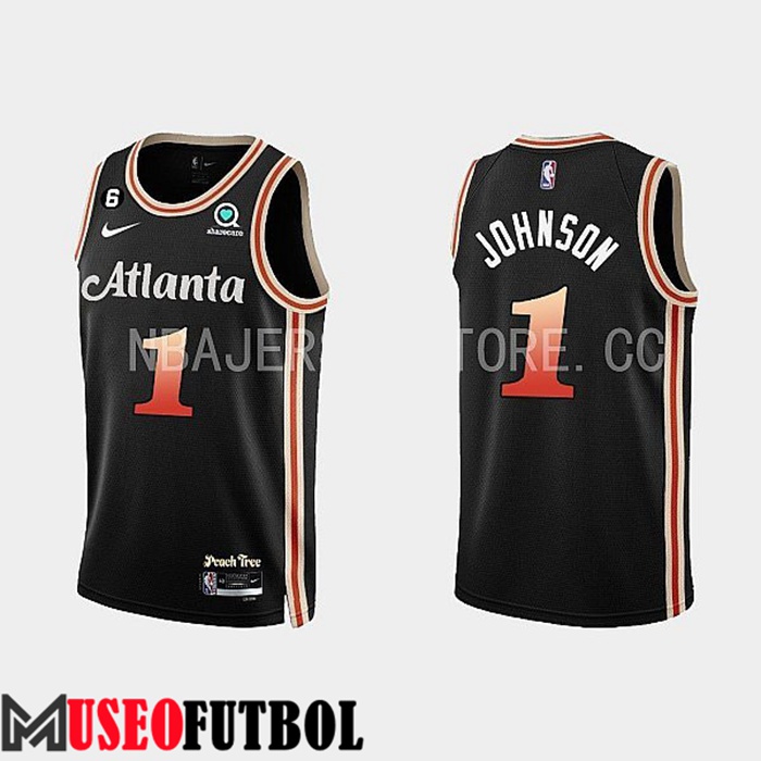 Camiseta Atlanta Hawks (JOHNSON #1) 2022/23 Negro